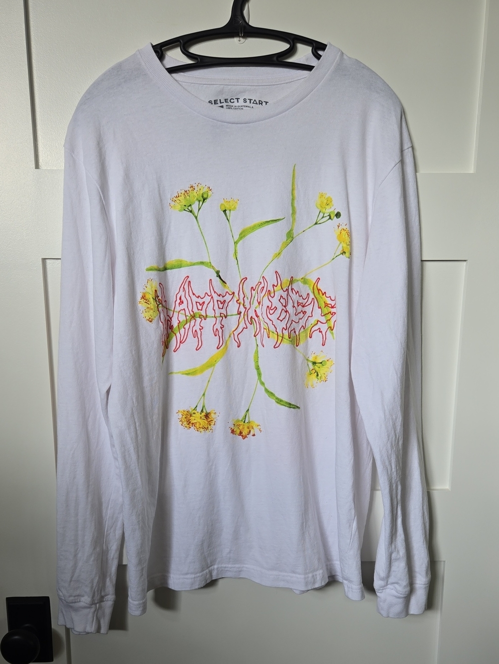 Select Start White Long Sleeve Floral Graphic Tee